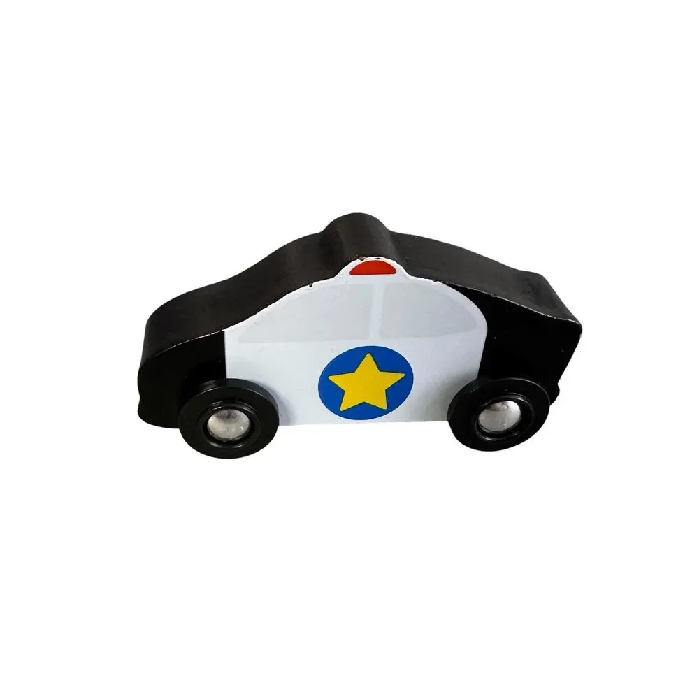 Melissa & Doug Emergency Vehicle Wooden Toy Car Set Fire Truck Police Pretend ￼